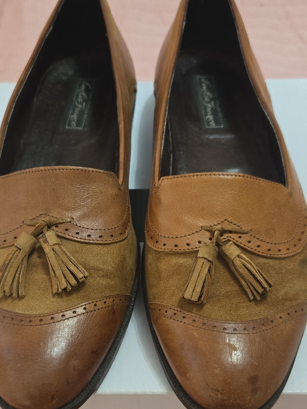 Emilio Franco Men's  Brown Leather Dress Shoe